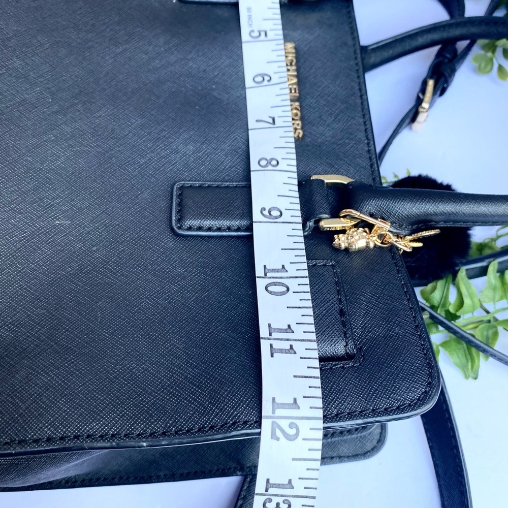 Michael Kors Med Tote Bag Black Safiano Leather - Picture 6 of 9